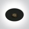 10107HC / B / W Fekete COB LED 7W WW Honeycomb 36DEG IP54 700MA Sötét Light