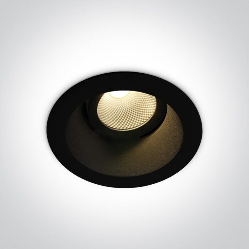 11107FD / B / W Fekete LED 7W WW IP20 60deg 230V Állítható sötét fény