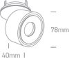 11108LA / B / W Fekete COB LED 8W WW IP20 230V