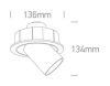 11109b / b / w Fekete COB LED 9W WW 40DEG 500MA Sötét Light