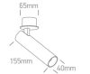 11112R / B / W Fekete COB LED 12W WW 36DEG IP20 350mA állítható sötét fény