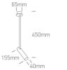 11112RB / B / W Fekete COB LED 12W WW 36DEG IP20 350MA állítható sötét fény