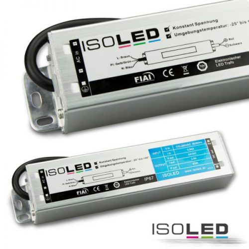 LED trafó 24V/DC, 0-60W, IP66