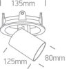 11125R / W / C fehér süllyesztett LED 25W CW 36DEG 230V