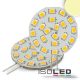 G4 LED szpot fényforrás, 12 SMD chippel, 3W,meleg fehér, oldalsó foglalattal