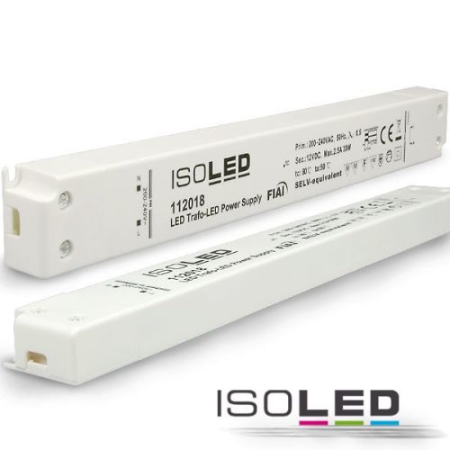 LED trafó 12V/DC, 0-30W, ultra vékony, SELV