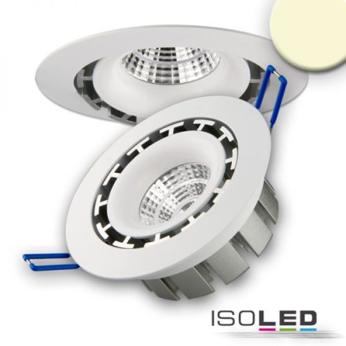 LED süllyesztett szpotlámpa COB, fehér, 15W, 45°, kerek, meleg fehér, dimmelheto