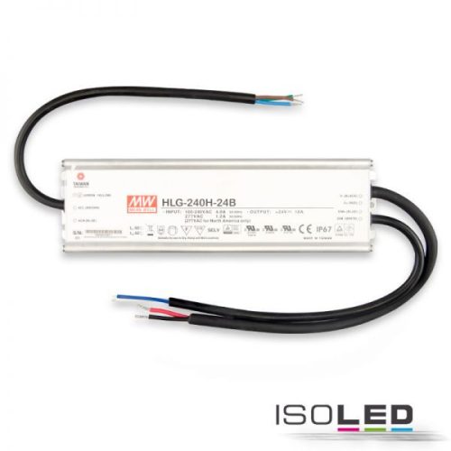 LED trafó MW HLG240H-24B 24V/DC, 0-240W, 1-10V (100-240W) dimmelheto, IP67, SELV