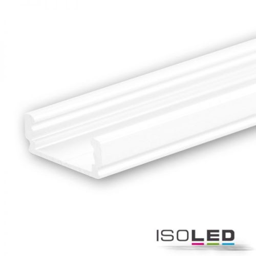 LED konstrukciós profil SURF12 FLAT, alumínium, fehér porfestett, RAL 9010, H: H:200 cm