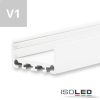 LED konstrukciós profil SURF24 FLAT, alumínium, porfestett fehér RAL 9010,  H:200 cm