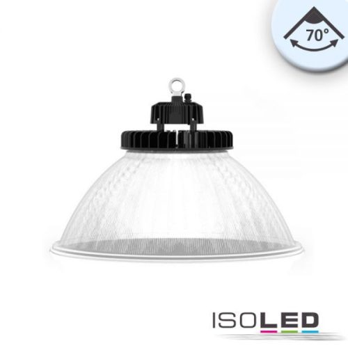 LED csarnoklámpa FL, 120 W, PC búrával, IP65, hideg fehér, 70°, 1-10 V dimmelheto