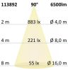 LED függesztett lámpa vetítolencse Up+Down,30 +30 W,sorolható,UGR <6,ezüst,4000 K,1-10 V  dimmelheto