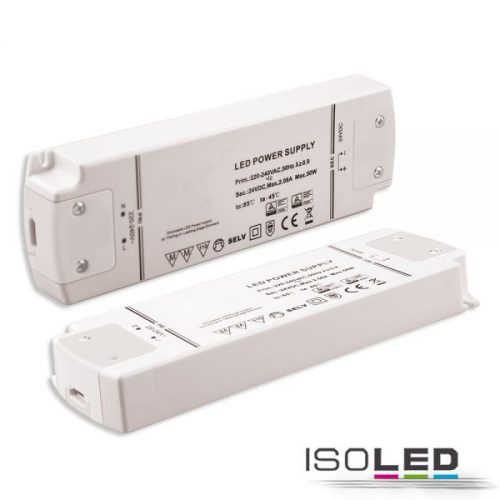 LED trafó 24V/DC, 0-50W, dimmelheto , SELV