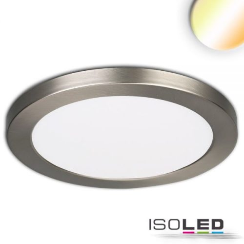 LED süllyesztett/felületre való lámpa Slim Flex,24 W,ColorSwitch 3000-3500-4000K,szálcsiszolt nikkel