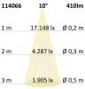 GU10 LED szpot fényforrás, 7WCOB, 10°, 2700K, dimmelheto