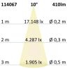 GU10 LED szpot fényforrás, 7WCOB, 10°, 3000K, dimmelheto