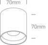 12108C / B / W Fekete LED 8W WW IP20 38DEG 230V