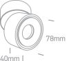 12108LA / W / W fehér COB LED 8W WW IP20 230V