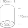 12110D / W / W fehér COB henger LED 10W WW 36DEG IP20 100-240V