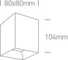 12110HA / W / W fehér LED 10W WW IP20 60DEG 230V négyzet sötét fény