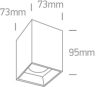 12112ZA / B / W Fekete LED 12W IP20 45DEG 230V sötét fény