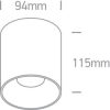 12120Z / B / W Fekete LED 20W WW IP20 45DEG 230V sötét fény