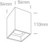 12120ZA / B / W Fekete LED 20W WW IP20 45DEG 230V sötét fény