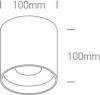 12122C / B / W Fekete LED 22W WW IP20 38DEG 230V