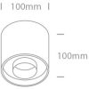 12122D / B / W Fekete LED 22W WW IP20 230V sötét fény