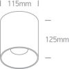 12130Z / B / W Fekete LED 30W WW IP20 45DEG 230V sötét fény