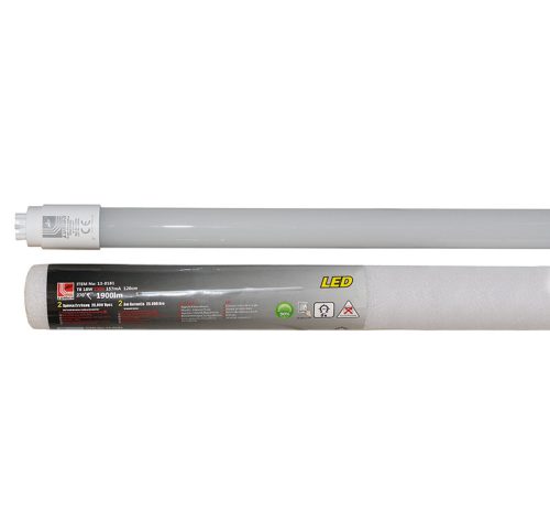 Adeleq LED Fénycső T8 üveg 18W 120cm 3000K (2000 lumen), két végén bekötésű