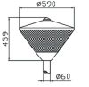 Tronix 220-040 lámpafej oszlopra, E27 IP54 IK09