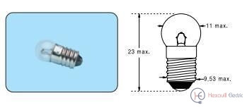 Tungsram ZSEBLÁMPA IZZÓ zsebizzó 3,5V 0,2A E10/13 2782 11x23