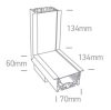 38152RL / W / C fehér mennyezeti sarok 38152R LED 10W CW 120D lineáris 230V