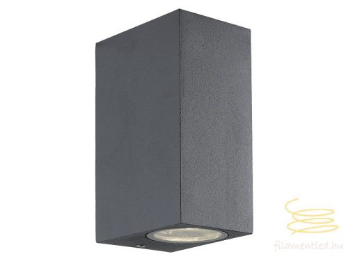 Viokef 2L wall lamp dark gray SQ H:150 Tilos 4099400