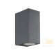 Viokef 2L wall lamp dark gray SQ H:150 Tilos 4099400