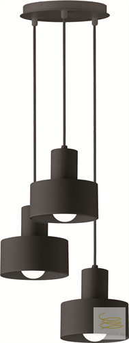 Viokef 3/Lights Pendant Black Norton 4185001