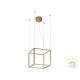 Viokef Pendant L300x300 GOLD CUBE 4207000