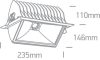 51140 / B / C Fekete COB LED 40W CW 70DEG 230V