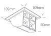 51406b / b / w Fekete LED 16W WW 38DEG IP20 230V