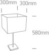 61042a / mc csiszolt krómozott asztali lámpa 40W E27 fehér árnyalat