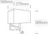 61044 / C / W krómozott fal fény LED 3W WW + 40W E27 fehér árnyalat