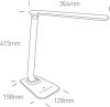 61068b / c fekete asztali lámpa LED 12W CW DIMMBLEBLE 100-240V