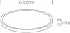 62152 / B / W Fekete Super Slim Round LED PLAFO 40W WW IP20 230V