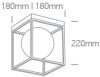 62174A / BS sárgaréz mennyezeti lámpa 8W E14 100-240V