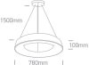 62180nb / b / w Fekete medál LED 80W WW IP20 230V