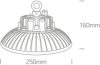 63100N / C Fekete LED SMD 100W UFO CW IP65 230V