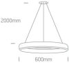 63114 / B / W Fekete medál LED 40W WW IP20 230V