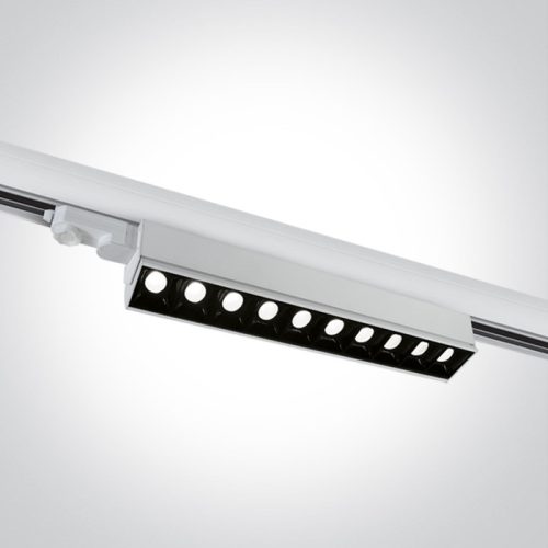 65024T / W / C fehér COB LED 10x5W CW Lineáris Track Light Állítható 230V