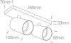 65205n / bbs csiszolt sárgaréz gu10 2x10w sötét fény